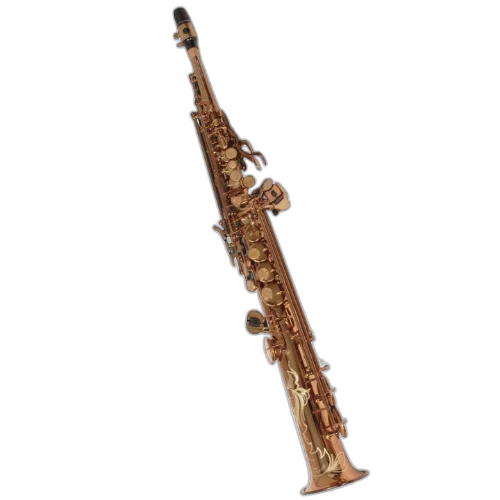 Saxofone Soprano Cannonball SVR-L Vintage Reborn com Campana One-Piece Hand-Hammered Semi-Precious Stones High F# e Hand-Engraved