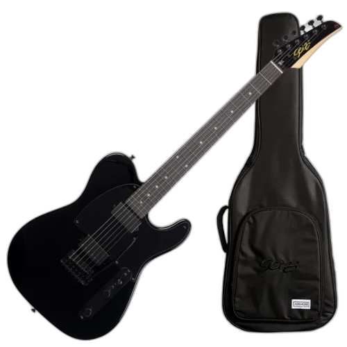 Guitarra Seizi Katana Kabuto TL All Black com Captadores Seizi Jutsu Alnico V HH Ponte Flutuante 2 Pivôs e Bag 10361040
