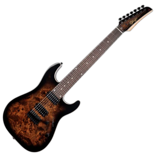 Guitarra Seizi Katana Raijin Seven Tiger Black com Captadores Seizi Jutsu Alnico V HH Ponte Fixa e Bag 10361192