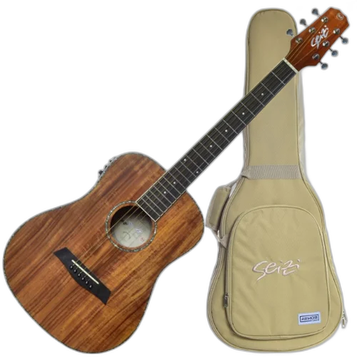 Violão Eletroacústico Seizi Baby Tokyo Abalone Koa Satin com Friso Abalone Equalizador Seizi e Bag 10360319