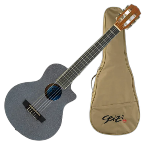 Violão Acústico Seizi Fun Panda Nylon Space Grey Sparkle com Madeira Sapele Laminado e Bag 10360970