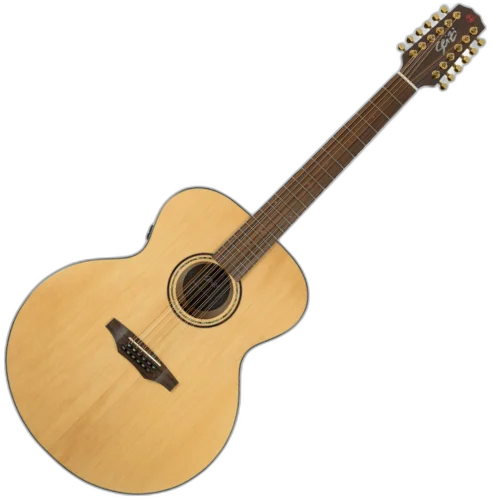 Violão Eletroacústico Seizi Supreme Godzilla 12 Mirai Spruce Natural Gloss com Tampo Spruce Sólido Pré Seizi Mirai Efeitos Reverb/Delay/Chorus Desplugado 12 Cordas e Bag Armor 10361094