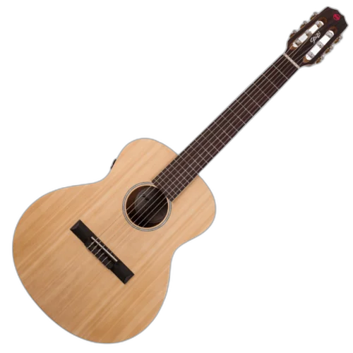 Violão Eletroacústico Seizi Originals Mini Ryu Nylon Kaizen Spruce Natural com Captador Seizi Kaizen Recarregável Cordas de Nylon Madeira Mahogany Laminado e Bag 10361203