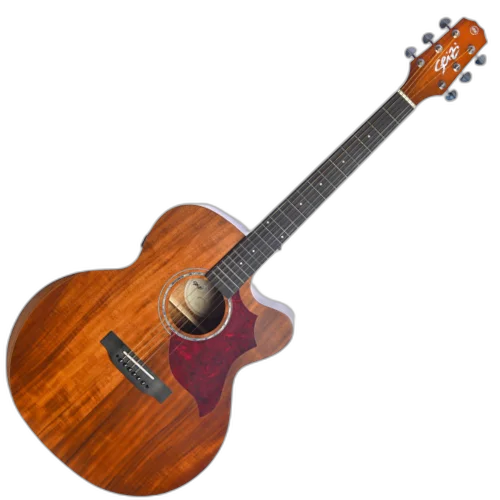Violão Eletroacústico Seizi Neo Shogun Kaizen Cutaway Koa com Captador Seizi Kaizen Recarregável Cordas de Aço Madeira Koa Laminado e Bag 10360584