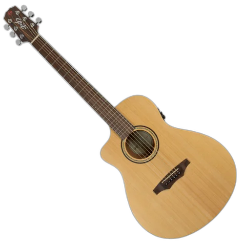 Violão Eletroacústico Canhoto Seizi Zen Cutaway Kaizen Spruce Natural com Captador Seizi Kaizen Recarregável Cordas de Aço Madeira Mahogany Laminado e Bag 10361112