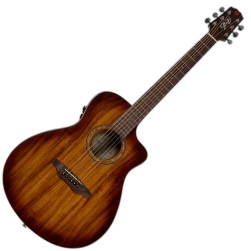 Violão Eletroacústico Seizi Zen Cutaway Kaizen Plus Koa Burst Gloss com Captador Seizi Kaizen Plus Recarregável Cordas de Aço Madeira Koa Laminado e Bag 10360930