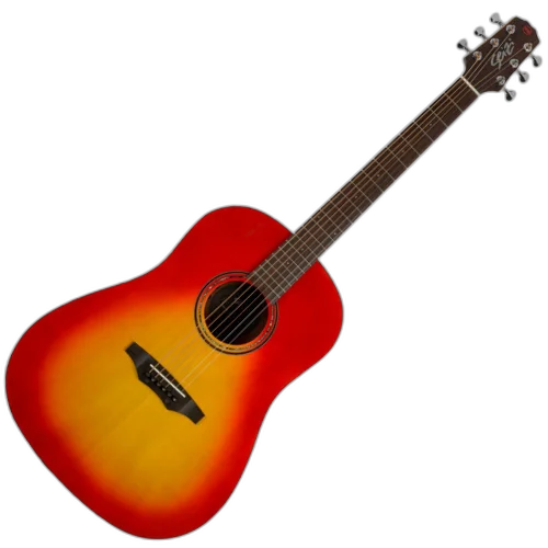 Violão Eletroacústico Seizi Supreme Okami Cherry Burst com Tampo Spruce Sólido Pré Fishman Sonitone e Bag Armor 10361101