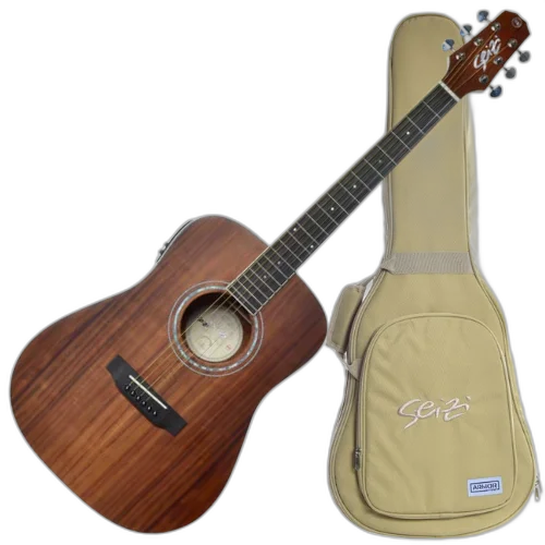 Violão Eletroacústico Seizi Mini Tokyo Koa com Captador Seizi Cordas de Aço Madeira Koa Laminado e Bag 10360334