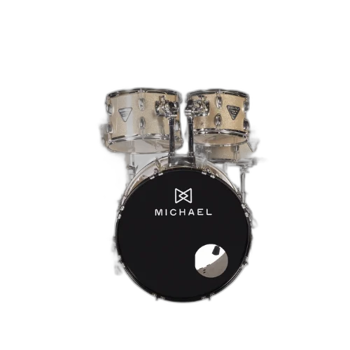 Bateria Michael Trinity DMT220 20" com Pratos Hi-Hat Crash Banco Pedal Baquetas e Ferragens Inclusas