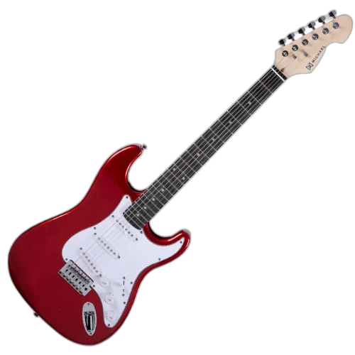 Guitarra Michael Standard GM217N Vermelho Metalico com Captadores Single Coil Tarraxas Blindadas e Ponte Tremolo