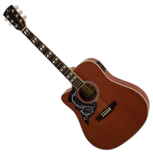 Violão Eletroacústico Michael Folk Freebird VMF420 LH Canhoto com Tampo Spruce Pré SE-41 Tarraxas Die Cast Encordoamento Aço e Acabamento Acetinado