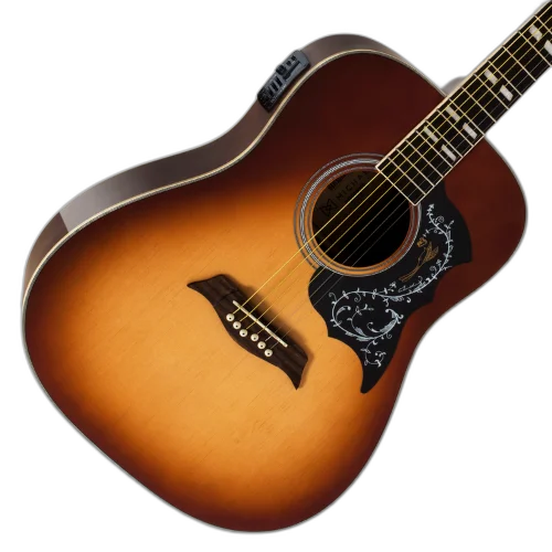 Violão Eletroacústico Michael Galaxy VM925DT SS (Sunburst Satin) com Tampo Spruce Pré Michael 4 Bandas Tarraxas Douradas Encordoamento Aço e Acabamento Diferenciado