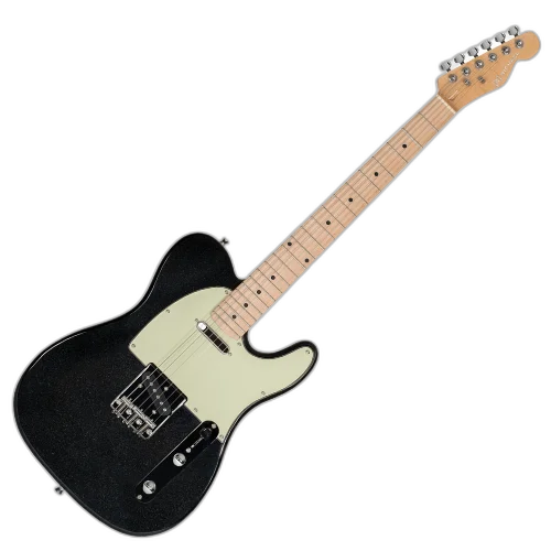 Guitarra Michael Slide GM385N Metallic Black MBK com Captadores Single Coil e Lipstick Tarraxas Blindadas e Ponte Standard