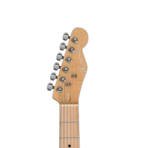 Guitarra Michael Slide GM385N Metallic Black MBK com Captadores Single Coil e Lipstick Tarraxas Blindadas e Ponte Standard