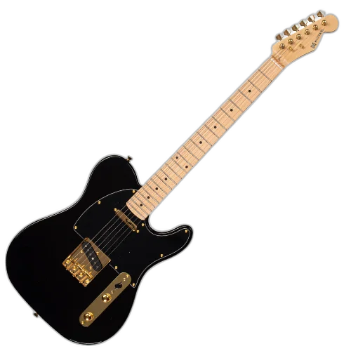 Guitarra Michael GMT525 TL Royale ABK All Black com Corpo Basswood Braço Maple e Captadores Michael Velvet Alnico Single Coil Lipstick SS