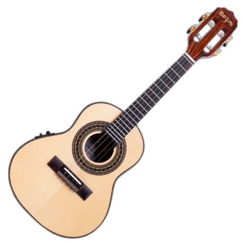 Cavaco Eletroacústico Rozini Concertista RC06 Ativo EQ Fishman Presys II Natural Brilhante com Tampo Abeto Maciço e Lateral/Fundo Jacarandá Maciço