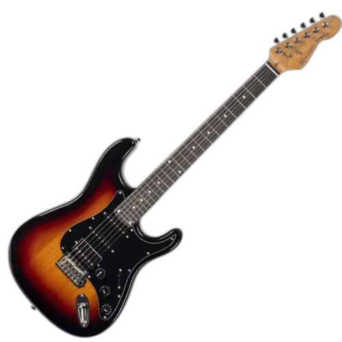 Guitarra Michael Vang GMV300 DSB Dark Sunburst com Corpo Alder Braço Roasted Maple e Captadores Cerâmicos HSS