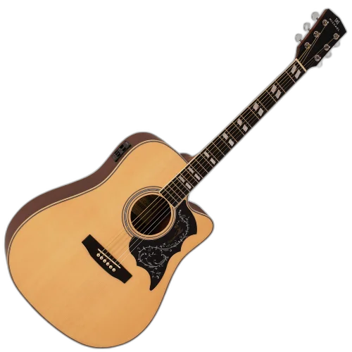 Violão Eletroacústico Michael Folk Freebird VMF440 ST (Satin) com Tampo Spruce Pré Michael Cleverly Tarraxas Die Cast Encordoamento Aço e Acabamento Acetinado