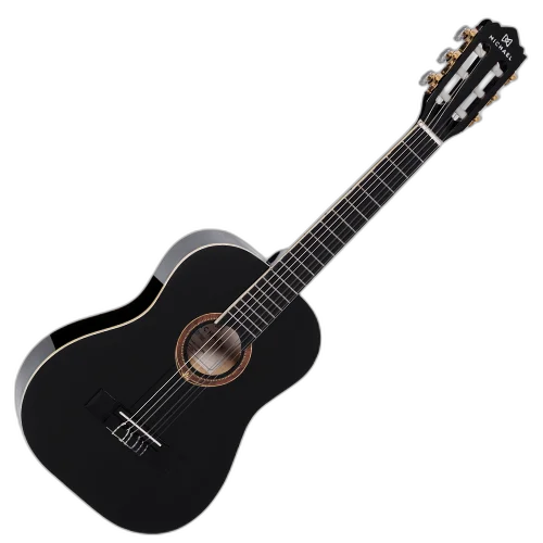 Violão Acústico Infantil Michael Go Play VM09E Preto Nylon com Tampo Linden Braço Basswood e Escala Dark Maple