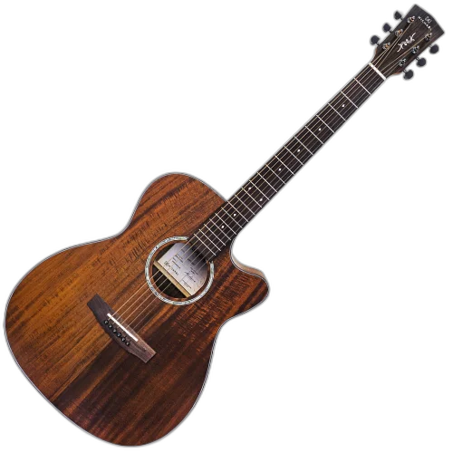 Violão Eletroacústico Michael Imperial Top Solid VMI540 OM Aço Cutaway Koa com Tampo Koa Sólido Equalizador Michael DUO Captação Dupla e Acabamento Open Pore