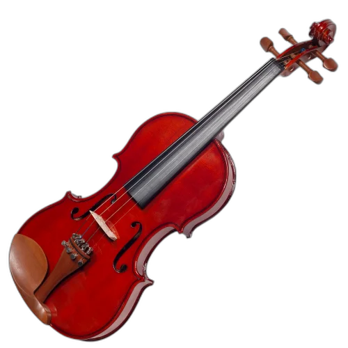Violino Michael VNM146 Boxwood 4/4 com Tampo Spruce Maciço Fundo Maple Maciço Espelho Ébano 4 Microafinadores Estojo Térmico Arco e Breu