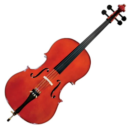 Violoncelo Michael VOM30 3/4 Tradicional com Tampo Spruce Maciço Fundo Maple Microafinadores Removíveis e Acessórios Inclusos