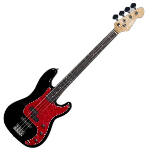 Contrabaixo Michael PB BM608N BT Black Tortoise com Corpo Basswood Captadores Split-Single/Single Coil e Tarraxas Cromadas