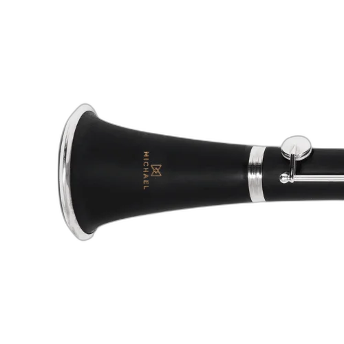 Clarinete Michael WCLM40N Série Essence Si Bemol Bakelite 17 Chaves Prateadas Cortiça Natural Equilíbrio Sonoro Timbre Aveludado com Boquilha Case e Acessórios