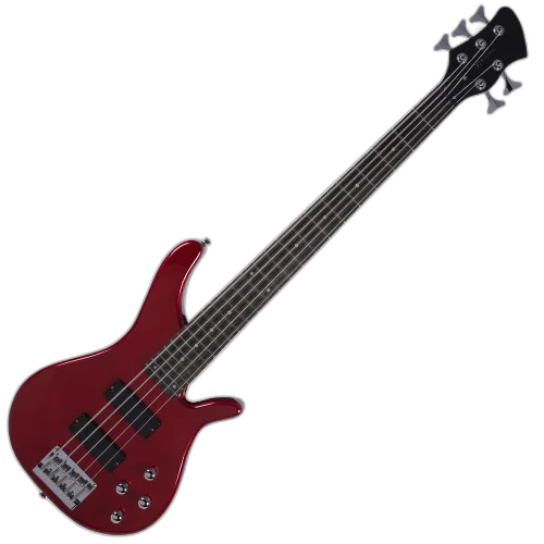 Contrabaixo Michael BM515N 5 Cordas MR Metallic Red com Corpo Basswood Captadores Humbucker Soap-Bar Ativos e Tarraxas Cromadas