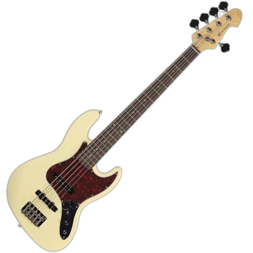 Contrabaixo Michael JB BMJ500 5 Cordas CR Cream com Corpo Basswood Captadores Single Coil e Tarraxas Cromadas