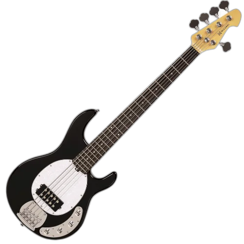 Contrabaixo Michael Music Man BMM700 5 Cordas MBK Metallic Black com Corpo Basswood Captador Open Humbucker Ativo e Tarraxas Cromadas
