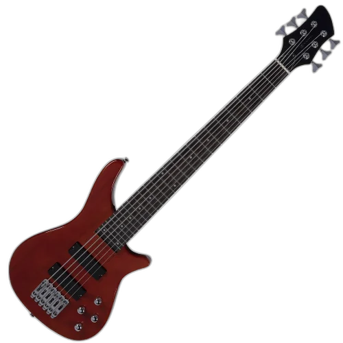 Contrabaixo Michael BM516N 6 Cordas TB Tobacco com Corpo Basswood Captadores Humbucker Soap-Bar Ativos e Tarraxas Cromadas Blindadas