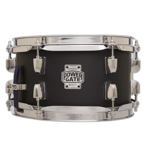 Caixa de Bateria Michael Powergate Stage PGS1055 JBK 10x5.5 Jet Black com Fuste Poplar Aros Power Hoop e Esteira 20 Fios