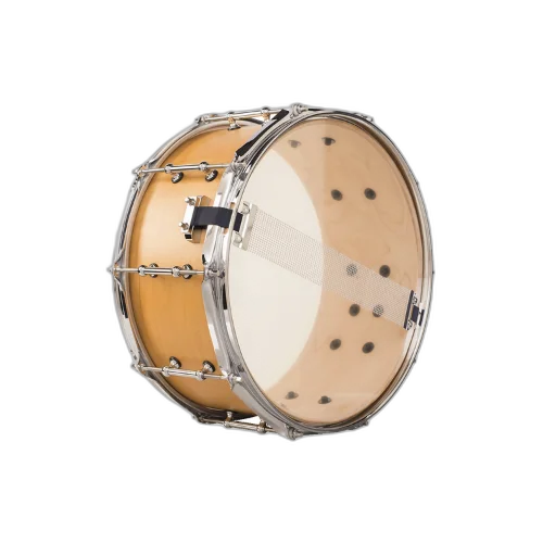 Caixa de Bateria Michael Powergate Maple PGM1465 NTS 14x6.5 Natural Satin com Fuste Maple Aros Power Hoop e Esteira 20 Fios
