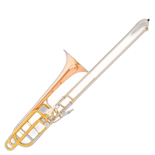 Trombone Baixo Michael WTBBM52 com 2 Rotores Afinação Bb F Eb D Acabamento Laqueado Vara Superdeslizante Bocal 12C Prateado Óleo Luva Flanela Case