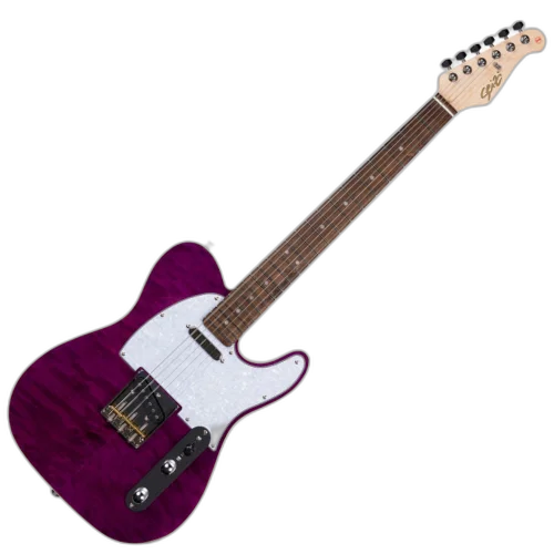 Guitarra Seizi Vintage Saitama Plus Quilted Purple com Corpo Basswood Captadores Seizi Jutsu ALNICO V HH e Ponte Wilkinson 10360718