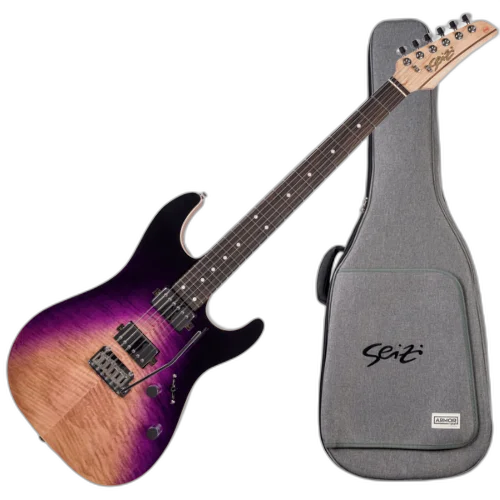 Guitarra Seizi Katana Shadow Aurora Burst 2P com Corpo Flamed Maple sobre Mogno Captadores Seizi Jutsu Humbucker ALNICO V HH e Ponte Flutuante 2 Pivôs 10361245