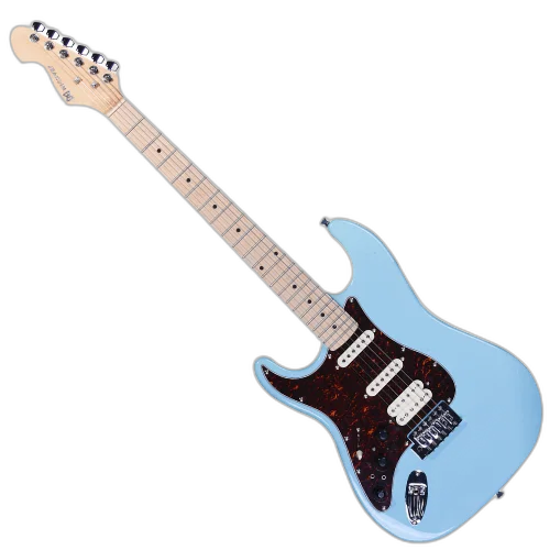 Guitarra Michael Rocker Canhota AB Antique Blue com Captadores Humbucker Equalizador Integrado e Afinador