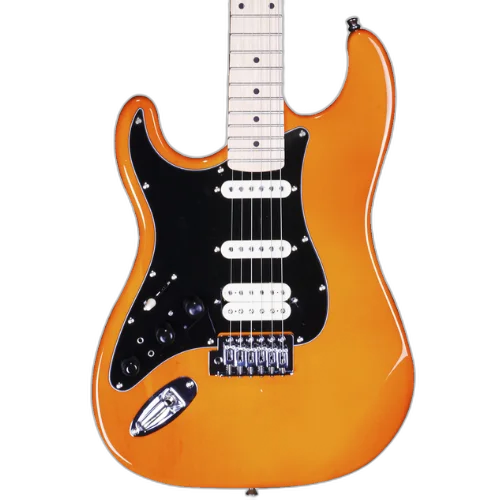 Guitarra Michael Rocker Canhota AM Amber com Captadores Humbucker Equalizador Integrado e Afinador