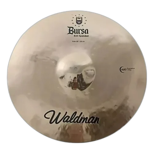 Kit Pratos Bateria Waldman Bursa Bur-141620B Liga B20 14" Hi-Hat + 16" Crash + 20" Ride com Bag Inclusa Cor Bege