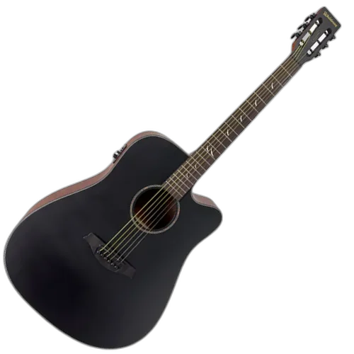 Violão Eletroacústico Waldman Blastone Grand DCEX-641 Aço Black Top com Equalizador Integrado e Afinador
