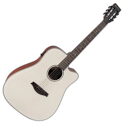 Violão Eletroacústico Waldman Blastone Grand DCEX-641 Aço Olympic White Top com Equalizador Integrado e Afinador