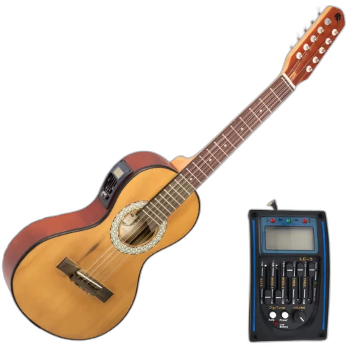 Viola Ponteio Eletroacústica Marquês VIL-137 NS EQ Natural Fosco com Equalizador Ativo LC-5 5 Bandas Corpo Laminado Braço Cedro e Escala Rosewood