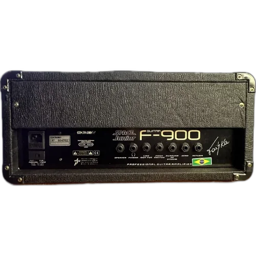 Cabeçote Meteoro Space Jr. Faiska F900 G RMS para Guitarra com 2 Canais (Clean + Drive) Reverb Digital EQ 3 Bandas Effect Loop Aux In Saída para Caixa Externa