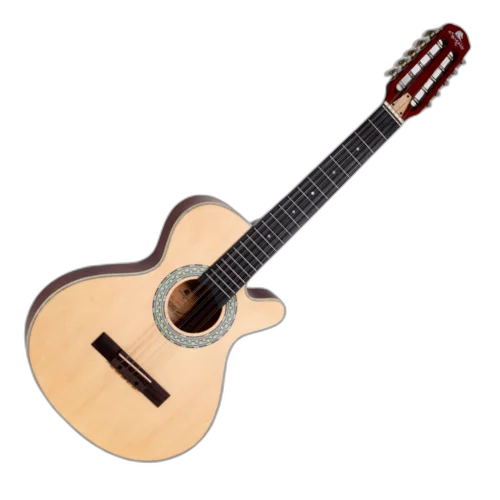 Viola Caipira Acústica Marquês VIL-49 NS AC Ponteio Natural Fosco com Tampo Fundo e Laterais em Plywood Laminado Braço em Cedro Escala em Rosewood e 21 Trastes