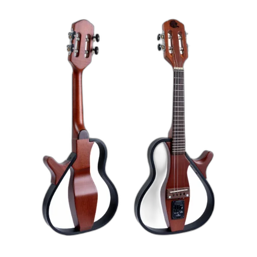 Cavaco Eletroacústico Ativo Vazado Marquês CA75 CTS EQ Castanho Fosco Maciço com Tampo e Fundo em Cedro Inteiriço Laterais em Poliuretano Preto, Braço em Cedro Escala em Rosewood com 20 Trastes em Alpaca e Equalizador Ativo UK-300T