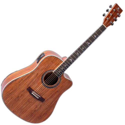 Violão Eletroacústico Aço Ativo Folk Marquês VA39 NS EQ Natural Fosco com Tampo Fundo e Laterais em Ovangkol Braço em Cedro Escala em Blackwood com 20 Trastes em Alpaca Cutaway EQ 4 Bandas