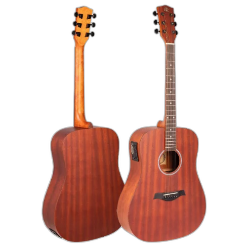 Violão Eletroacústico Aço Marquês VA-232 MGS EQ Mahogany Fosco com Corpo Folk Cutaway e Pré MET-A08 4 Bandas Afinador Microfone Interno
