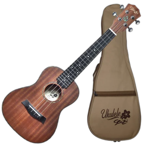 Ukulele Concerto Acústico Seizi Maui Plus Concert Tobacco Nut e Rastilho em Osso Roseta em Abalone Friso em Abalone Encordoamento Aquila e Logo no Headstock e Bag 10360228