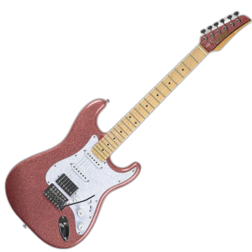 Guitarra Seizi Fun Katana Musashi HSS Rose Gold Sparkle Captadores Chidori HSS Ponte Tremolo e Bag 10360989